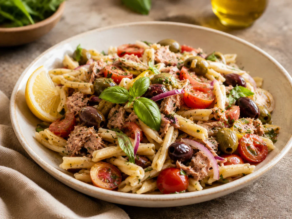 Sisilialainen tonnikala-pastasalaatti - Olivon italialainen resepti