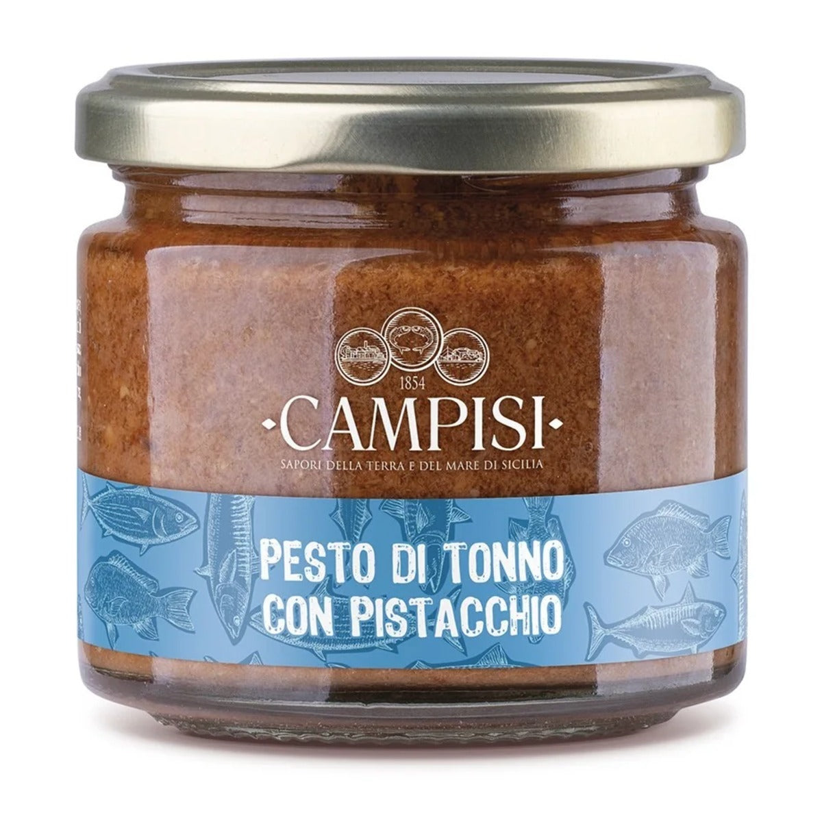 Campisi pistaasilla maustettu tonnikalapesto lasipurkissa