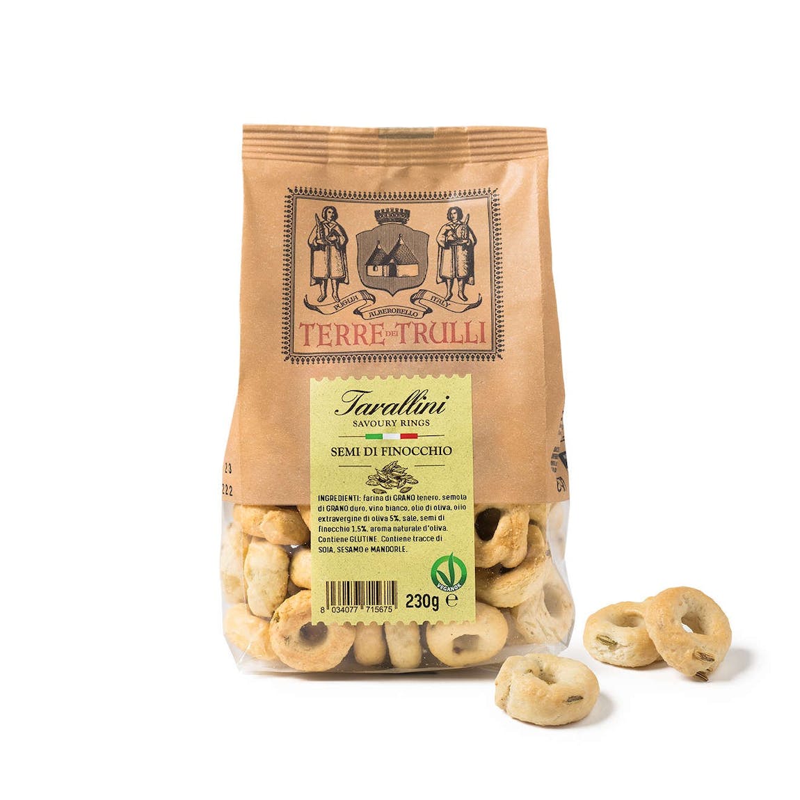 Taralli fenkolin siemenillä │ 230g – italialainen tuote Olivo verkkokaupassa