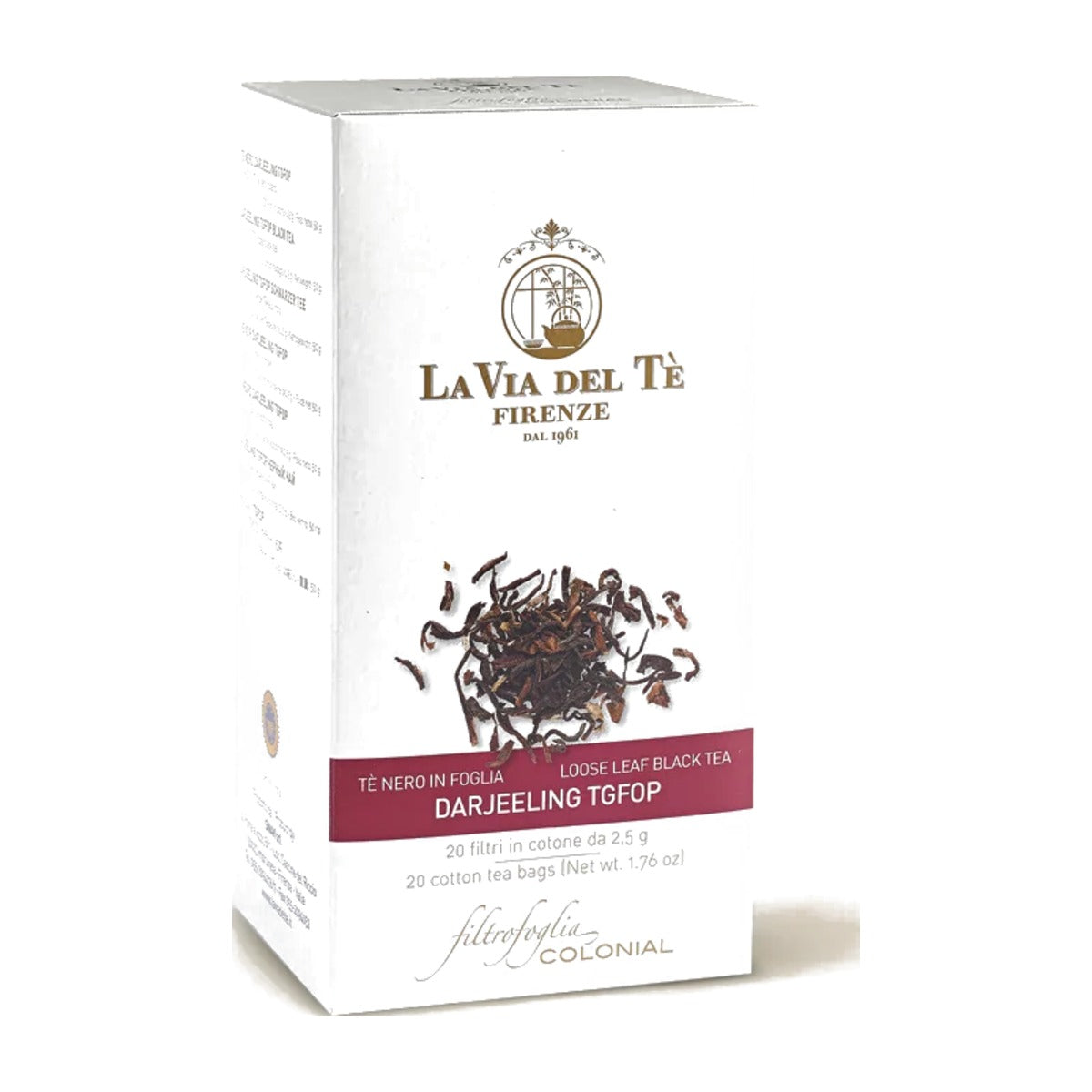 La Via del Tè Darjeeling TGFOP musta tee, 20 teepussia
