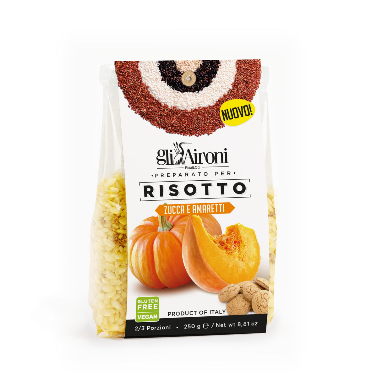 Kurpitsa-Amaretto -risotto | 250g – risottoriisi Olivo verkkokaupassa