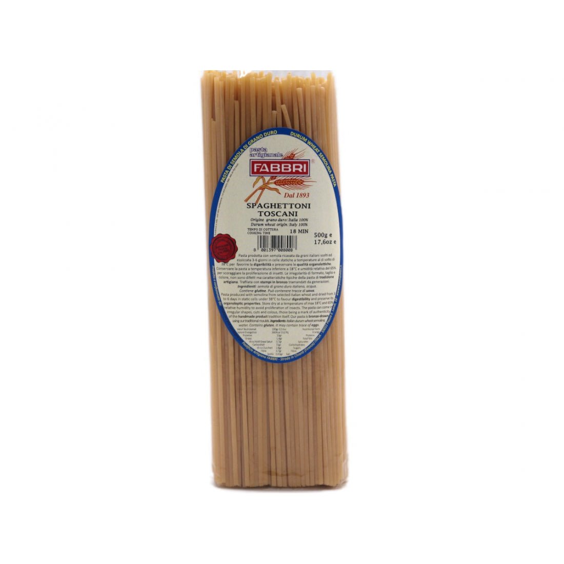 SPAGHETTONI TOSCANI SEMOLATO BIOLOGICO | 500g – pasta Olivo verkkokaupassa