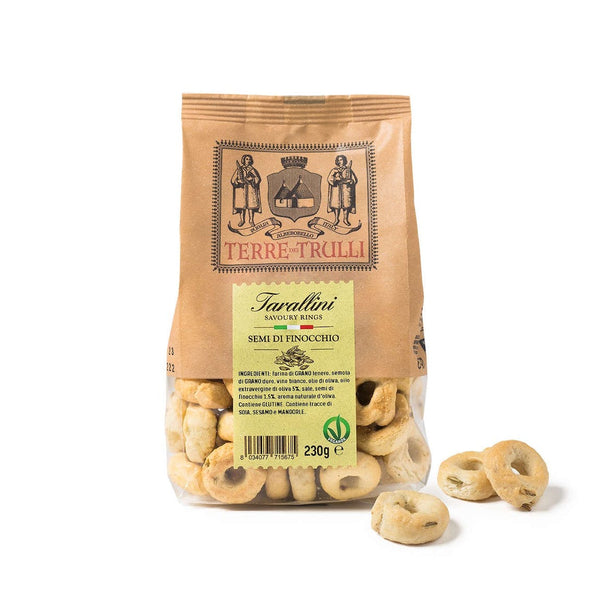 Taralli fenkolin siemenillä │ 230g - Terre dei Trulli - Olivo.fi